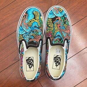 Vans Slip On, Women 6.5, NWOT, Reef theme, under the ocean